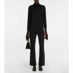 The Row Aino Turtleneck Wool-blend Top