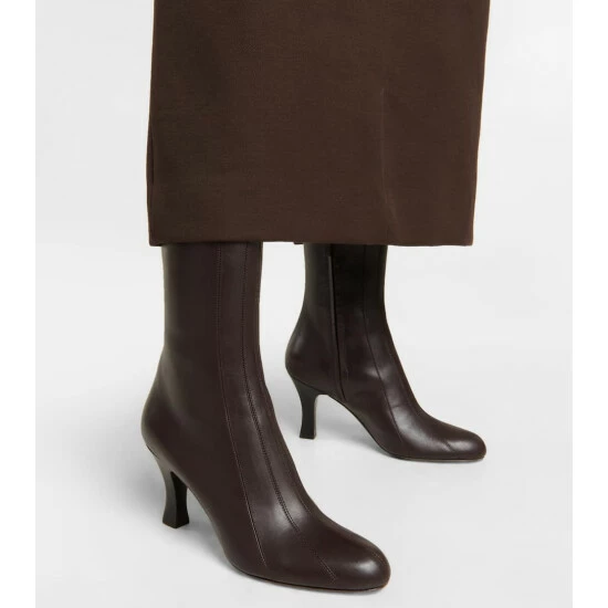 The Row Spencer Leather Ankle Boots - Image 3