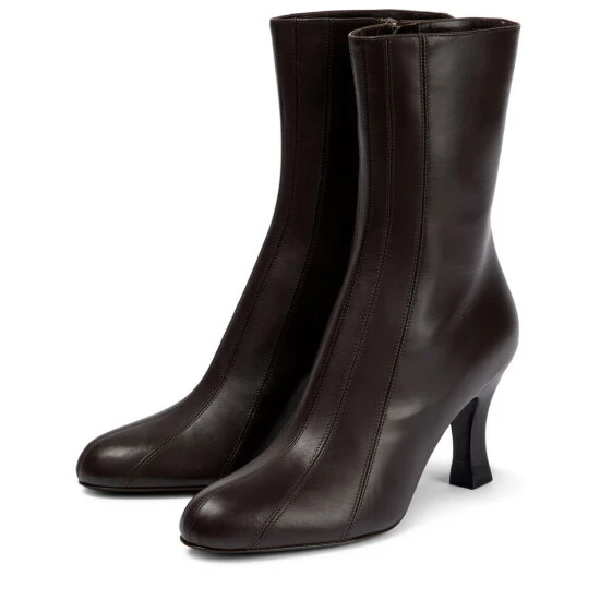 The Row Spencer Leather Ankle Boots - Image 4