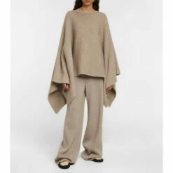The Row Romie Ribbed-knit Cashmere Poncho