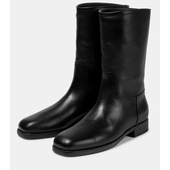 The Row Ranger Leather Ankle Boots - Image 4