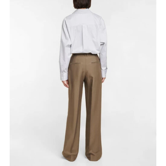 The Row Randa Cotton And Silk Straight Pants - Image 2