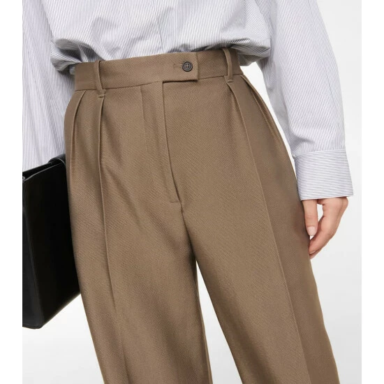 The Row Randa Cotton And Silk Straight Pants - Image 3