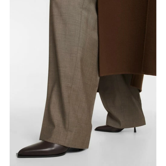 The Row Coco Leather Ankle Boots - Image 3