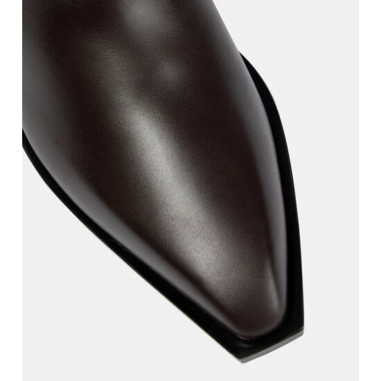 The Row Coco Leather Ankle Boots - Image 5