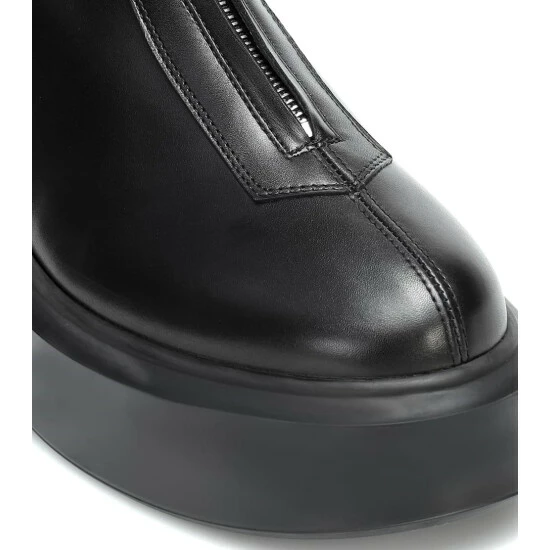 The Row Zipped 1 Leather Ankle Boots - Image 5