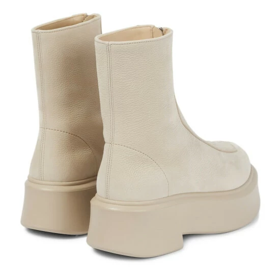 The Row Zipped 1 Leather Ankle Boots - Image 2