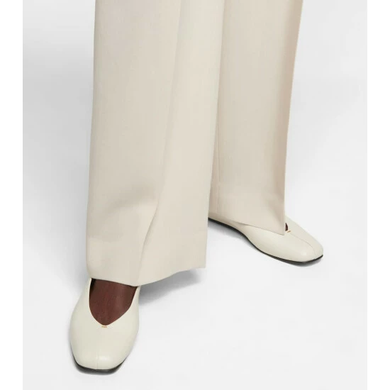 The Row Eva Leather Ballet Flats - Image 3