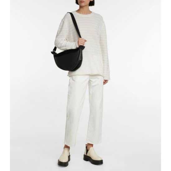 The Row Robin Leather Platform Ankle Boots