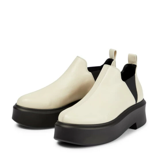 The Row Robin Leather Platform Ankle Boots - Image 4