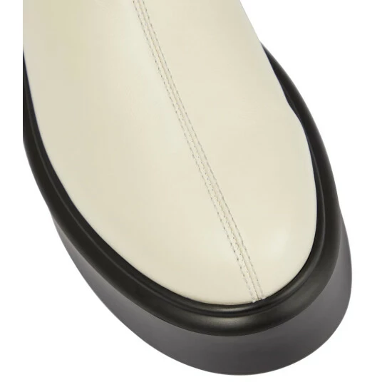 The Row Robin Leather Platform Ankle Boots - Image 5