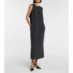 The Row Larisa Silk Midi Dress