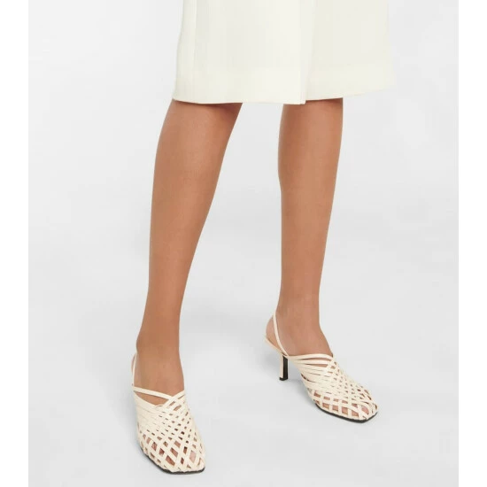 The Row Woven Leather Mule Sandals - Image 3