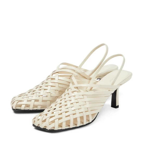 The Row Woven Leather Mule Sandals - Image 4