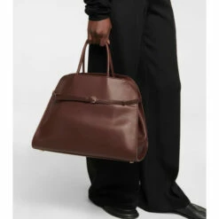 The Row Margaux 15 Leather Tote Bag