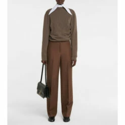 The Row Elia Wool And Silk Wide-leg Pants