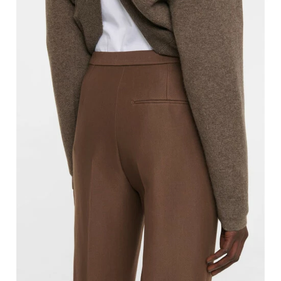 The Row Elia Wool And Silk Wide-leg Pants - Image 4