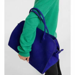 The Row Margaux 17 Suede Tote Bag